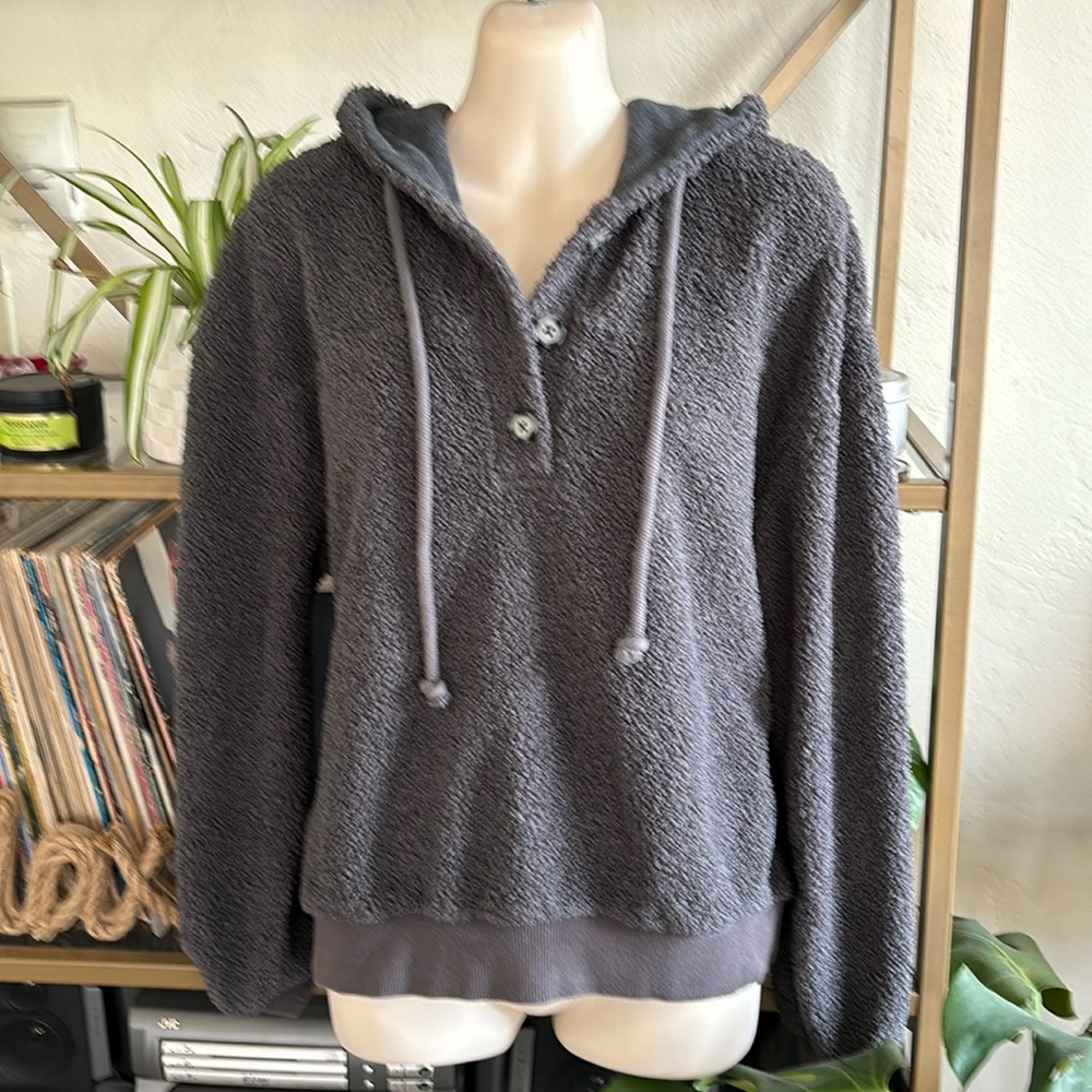 EUC Anthropologie Current Air Sherpa Style Pullover Top ✨ size Small✨ $98